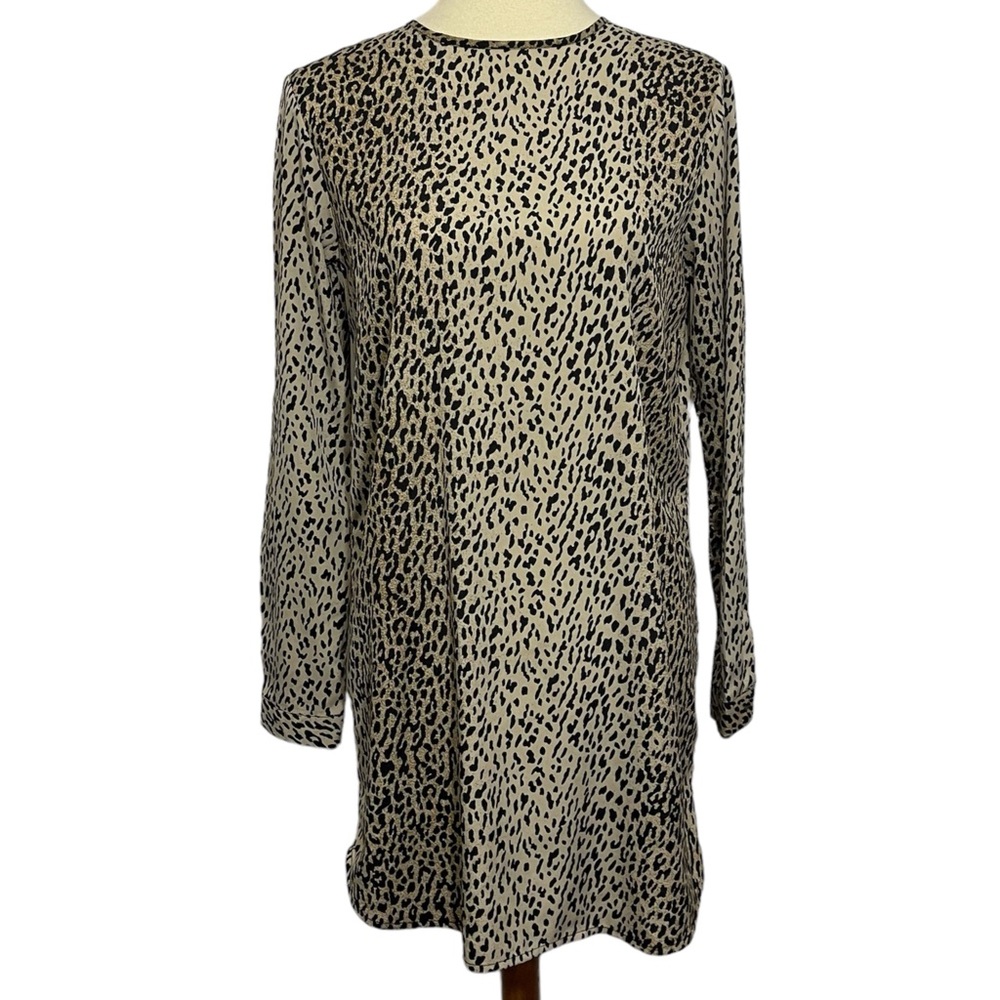Boohoo Leopard Print Long Sleeve Tunic